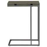Pedro Expandable C-Shaped Sofa Side Table Weathered Grey - 902864