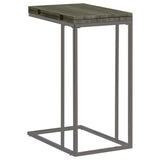 Pedro Expandable C-Shaped Sofa Side Table Weathered Grey - 902864