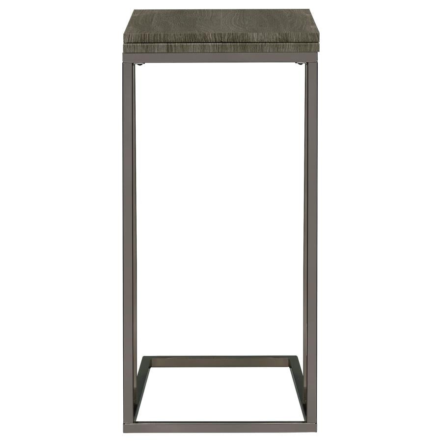 Pedro Expandable C-Shaped Sofa Side Table Weathered Grey - 902864