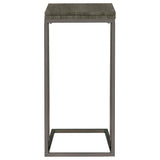 Pedro Expandable C-Shaped Sofa Side Table Weathered Grey - 902864