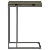 Pedro Expandable C-Shaped Sofa Side Table Weathered Grey - 902864