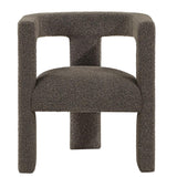 Petra Boucle Upholstered Accent Side Chair Chocolate Brown - 902880
