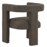 Petra Boucle Upholstered Accent Side Chair Chocolate Brown - 902880