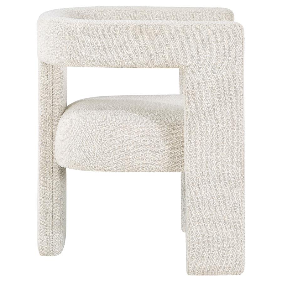 Petra Boucle Upholstered Accent Side Chair White - 902881