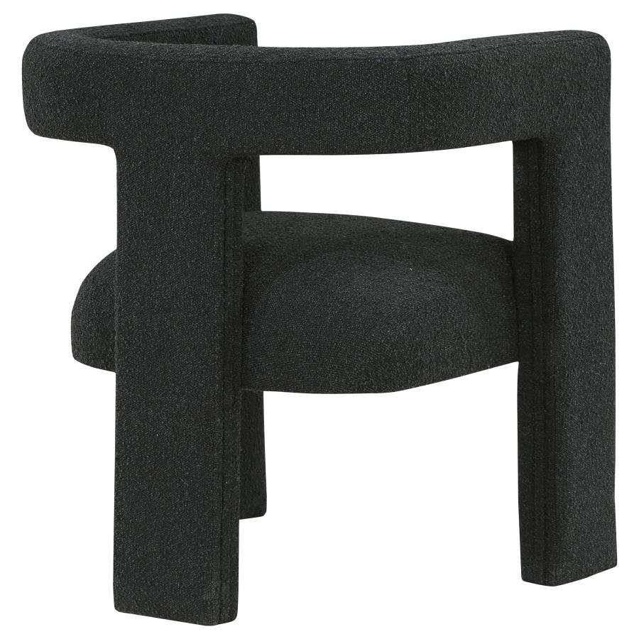 Petra Boucle Upholstered Accent Side Chair Black - 902882