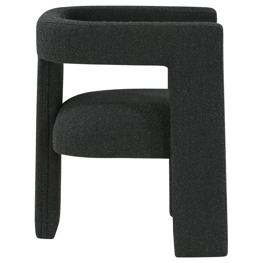Petra Boucle Upholstered Accent Side Chair Black - 902882