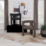 Petra Boucle Upholstered Accent Side Chair Black - 902882