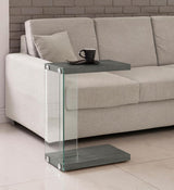 Colby Engineered Wood C-Shaped Side Table Weathered Grey - 902916