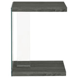 Colby Engineered Wood C-Shaped Side Table Weathered Grey - 902916