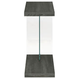 Colby Engineered Wood C-Shaped Side Table Weathered Grey - 902916