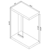 Colby Engineered Wood C-Shaped Side Table Weathered Grey - 902916