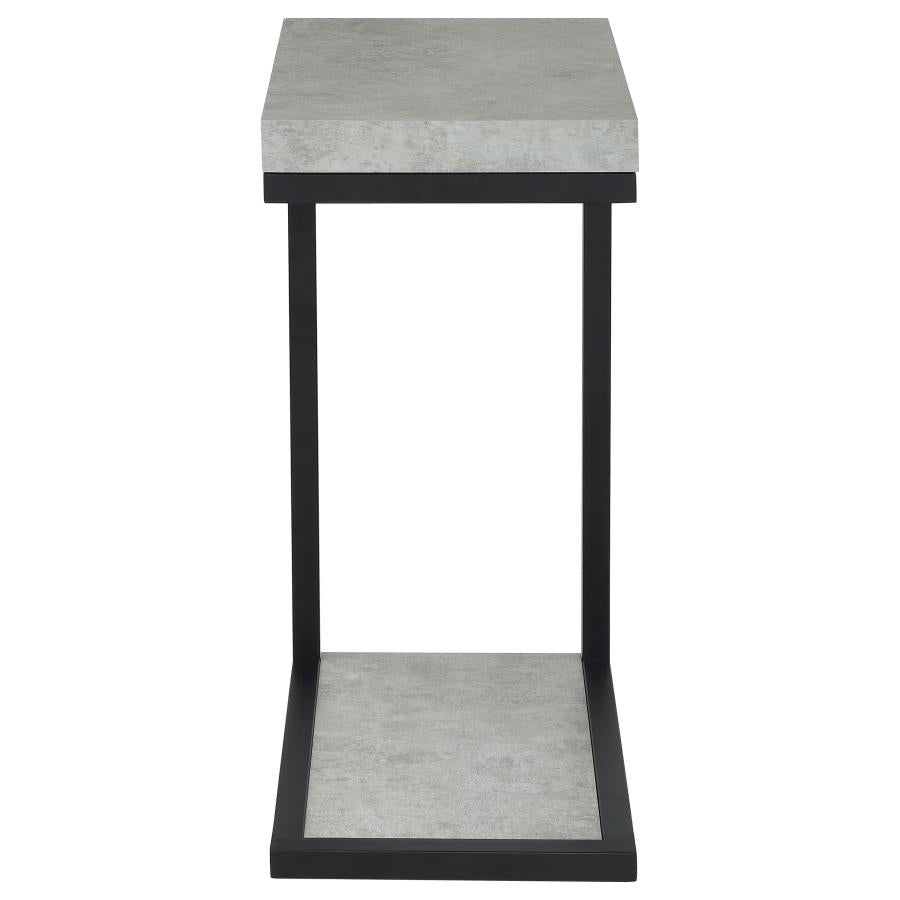 Beck Engineered Wood C-Shape Sofa Side Table Cement - 902933