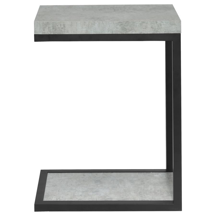 Beck Engineered Wood C-Shape Sofa Side Table Cement - 902933