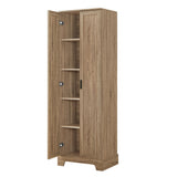 Storage Cabinet With Adjustable Shelves, 2 Doors, Rectangle Design For Bathroom