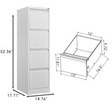 Durable Metal 3 Drawer File Cabinet With Lock For Office Storage
