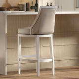 Modern Swivel Stool With Tall Back