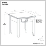Artisan - End Table - Russet Brown