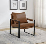 Rosalind Upholstered Track Arm Accent Chair Brown - 903019