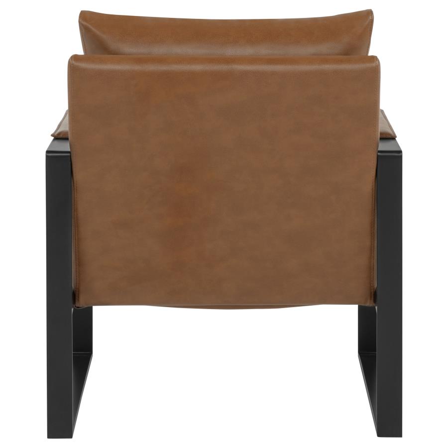 Rosalind Upholstered Track Arm Accent Chair Brown - 903019