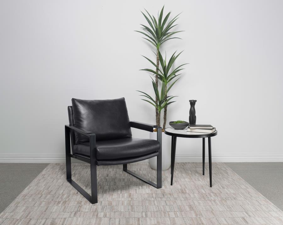 Rosalind Upholstered Track Arm Accent Chair Black - 903021