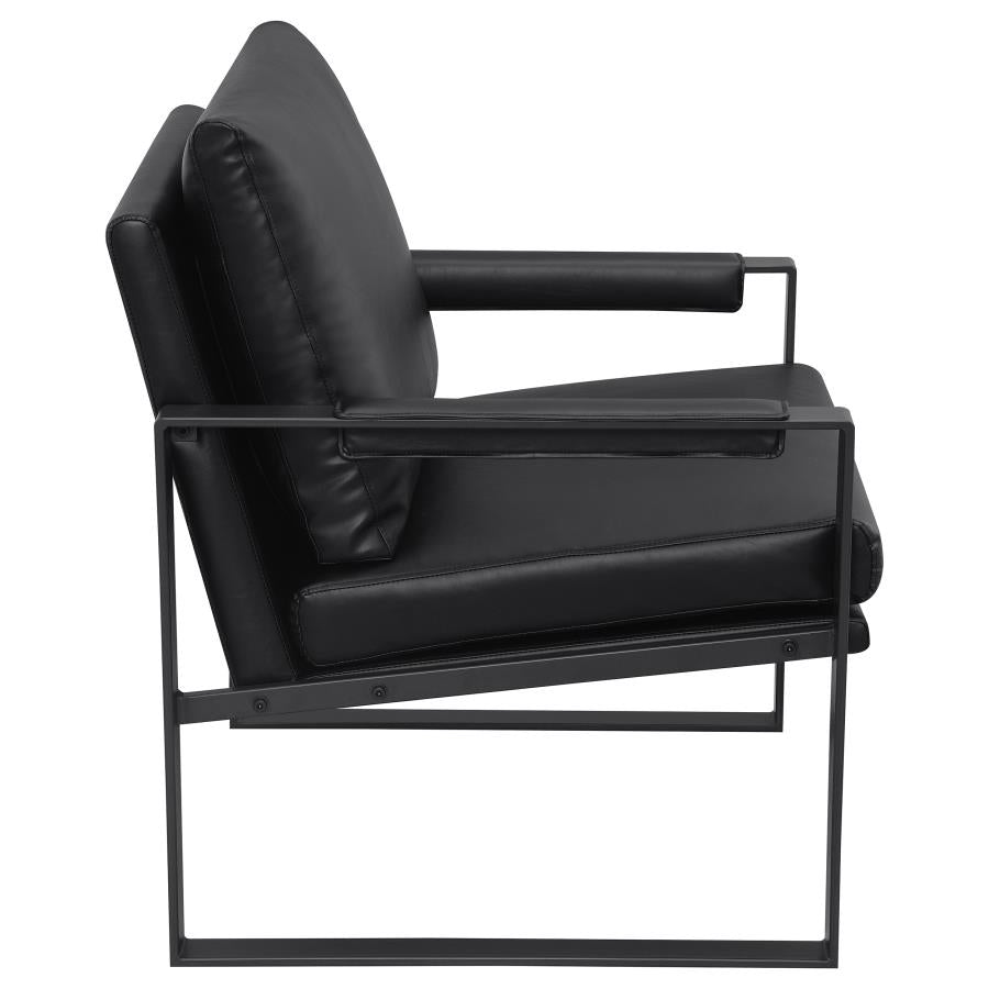 Rosalind Upholstered Track Arm Accent Chair Black - 903021