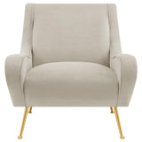 Ricci Upholstered Saddle Arm Accent Chair Stone - 903043