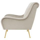 Ricci Upholstered Saddle Arm Accent Chair Stone - 903043