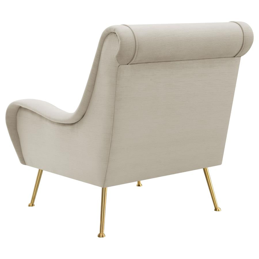 Ricci Upholstered Saddle Arm Accent Chair Stone - 903043