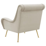 Ricci Upholstered Saddle Arm Accent Chair Stone - 903043