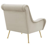 Ricci Upholstered Saddle Arm Accent Chair Stone - 903043