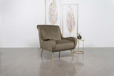 Ricci Upholstered Saddle Arm Accent Chair Truffle - 903044