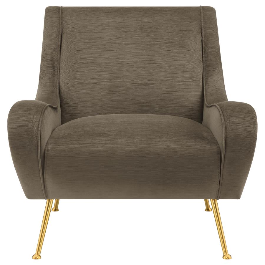 Ricci Upholstered Saddle Arm Accent Chair Truffle - 903044