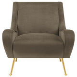 Ricci Upholstered Saddle Arm Accent Chair Truffle - 903044
