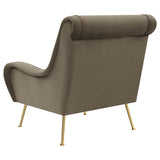Ricci Upholstered Saddle Arm Accent Chair Truffle - 903044