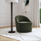 Leon Upholstered Barrel Accent Swivel Chair Hunter Green - 903075