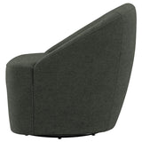 Leon Upholstered Barrel Accent Swivel Chair Hunter Green - 903075