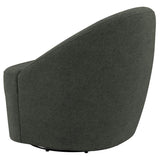 Leon Upholstered Barrel Accent Swivel Chair Hunter Green - 903075
