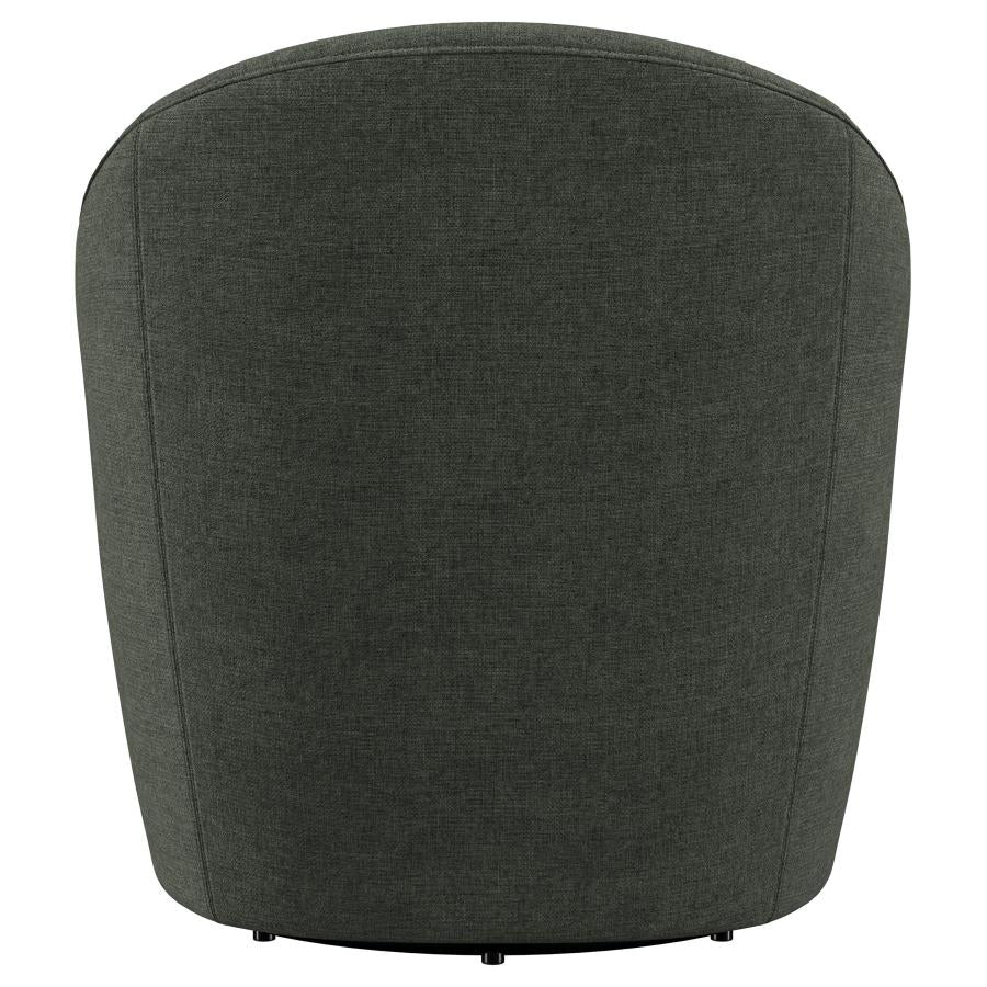 Leon Upholstered Barrel Accent Swivel Chair Hunter Green - 903075