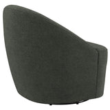 Leon Upholstered Barrel Accent Swivel Chair Hunter Green - 903075