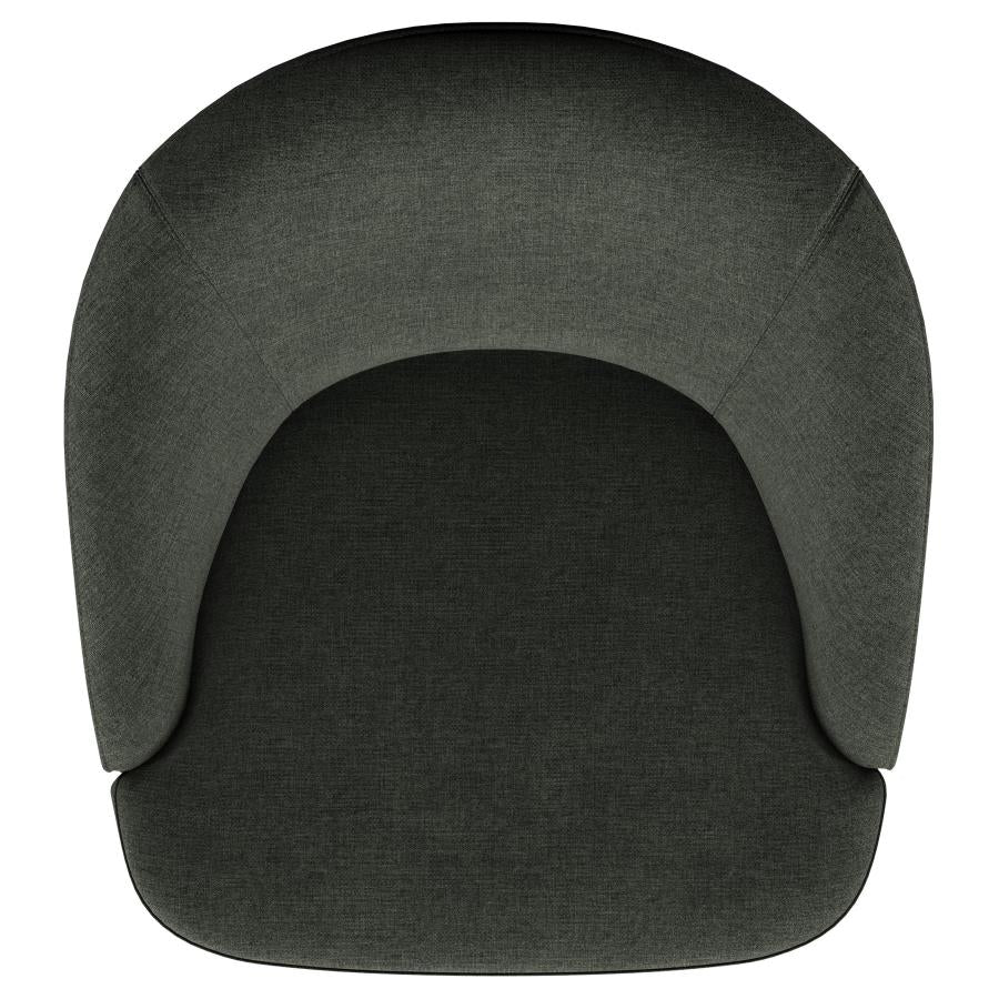 Leon Upholstered Barrel Accent Swivel Chair Hunter Green - 903075