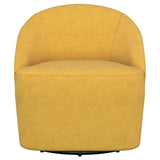 Leon Upholstered Barrel Accent Swivel Chair Mustard Yellow - 903076