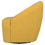 Leon Upholstered Barrel Accent Swivel Chair Mustard Yellow - 903076