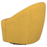 Leon Upholstered Barrel Accent Swivel Chair Mustard Yellow - 903076