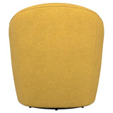 Leon Upholstered Barrel Accent Swivel Chair Mustard Yellow - 903076