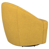 Leon Upholstered Barrel Accent Swivel Chair Mustard Yellow - 903076