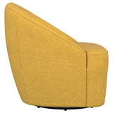 Leon Upholstered Barrel Accent Swivel Chair Mustard Yellow - 903076