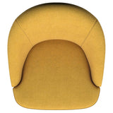 Leon Upholstered Barrel Accent Swivel Chair Mustard Yellow - 903076