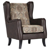 Elmbrook Upholstered Wingback Accent Club Chair Brown - 903080