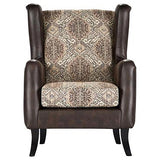 Elmbrook Upholstered Wingback Accent Club Chair Brown - 903080