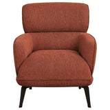 Andrea Upholstered Crecent Arm Accent Chair Orange - 903081